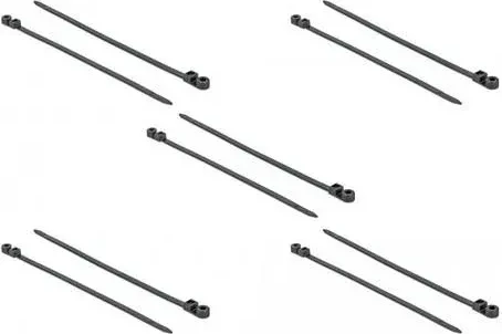DeLOCK Kabelbinder mit Befestigungsöse, 7.6mm, 400mm, schwarz, 10 Stück