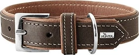 Hunter Porto Hundehalsband, Leder, nachhaltig, 45 (S), dunkelbraun