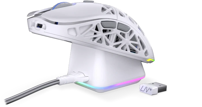 Endorfy LIV Plus Wireless, Onyx White, USB/Bluetooth