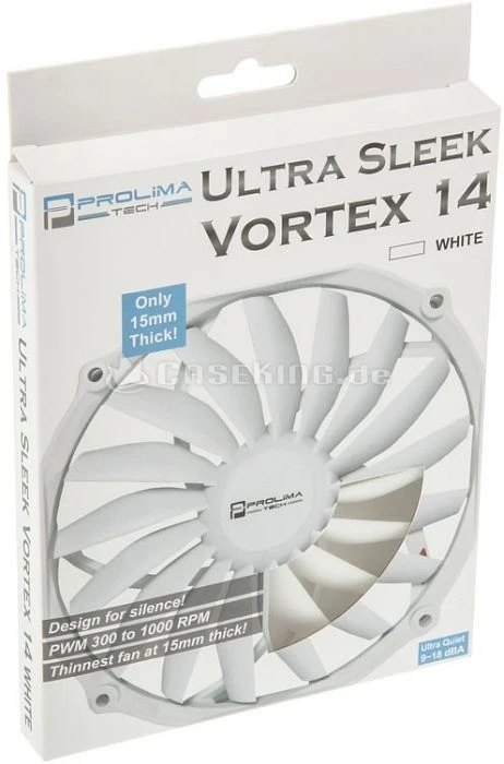 Prolimatech Ultra Sleek Vortex 14 weiß, 140mm