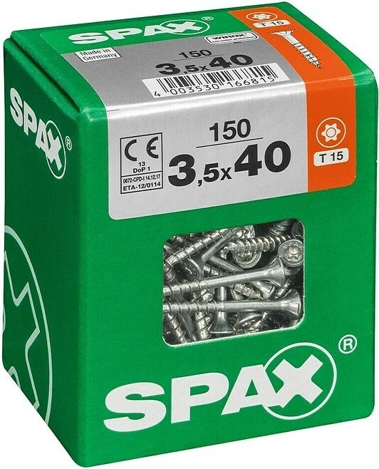 Spax WIROX A9J 4CUT T-STAR plus T20 Universalschraube, 3.5x40mm, 150 Stück