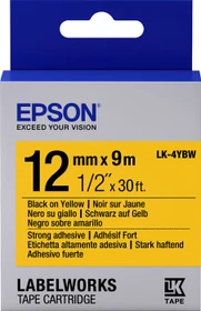 Epson LK-4YBW Beschriftungsband, 12mm, schwarz/gelb