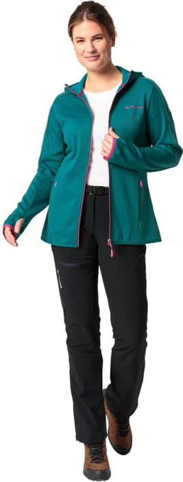 Vaude Valsorda Fleece Hoodie Funktionsjacke mallard green (Damen)