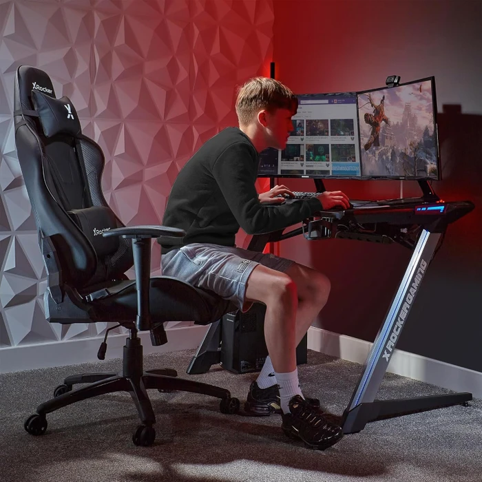 X Rocker Agility Esports Gamingstuhl, Carbon schwarz