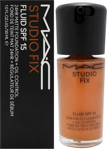 MAC Studio Fix Fluid 24HR Matte Foundation + Oil Control NW45 LSF15, 30ml