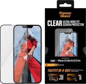 PanzerGlass Screen Protector Ultra-Wide Fit w. Fastfit In-A-Box für Apple iPhone 16e