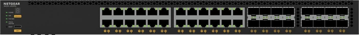 Netgear AVoIP M4350 Rackmount 10G Managed Switch, 24x RJ-45, 8x SFP+, 8x SFP28, 290W PoE++
