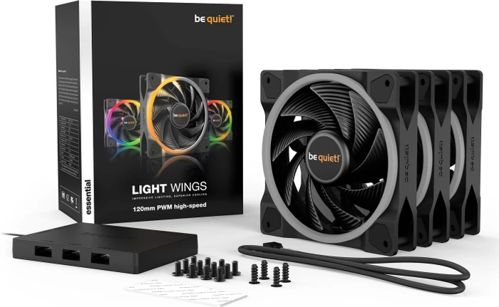 be quiet! Light Wings PWM High-Speed, LED-Steuerung, 120mm, 3er-Pack