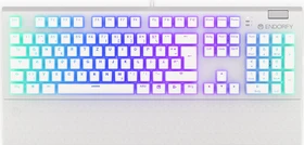 Endorfy Omnis Pudding, Onyx White, PBT, LEDs RGB, Kailh RED, USB, DE
