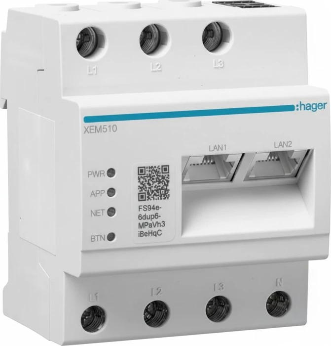 Hager E-Ladestation witty plus 22kW Dienstwagen PV-Überschuss, 6.5m Ladekabel