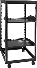 Vevor Universalgestell 20HE, mit Zubehör, schwarz, 585mm tief