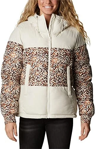 Columbia Pike Lake II Insulated Hooded Jacke chalk/warm copper terrain print (Damen)