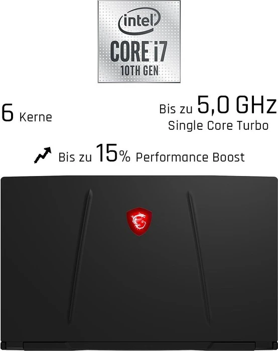 MSI GL65 Leopard 10SDR-470, Core i7-10750H, 16GB RAM, 512GB SSD, GeForce GTX 1660 Ti, DE
