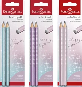 Faber-Castell Jumbo Sparkle (versch. Farben) Bleistift B graphit, 2er-Pack