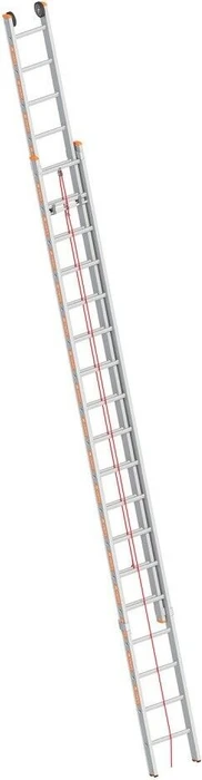 Layher Topic 1037 Alu 2-tlg. Schiebeleiter, 2x 18 Stufen