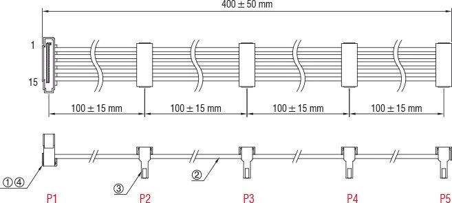 DeLOCK 15-Pin SATA Strom Stecker auf 4x 15-Pin SATA Strom Buchse, Adapterkabel, 40cm