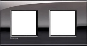 Bticino LivingLightAIR Abdeckrahmen Europe 2fach 2+2 Module, Zinn