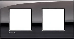 Bticino LivingLightAIR Abdeckrahmen Europe 2fach 2+2 Module, Zinn