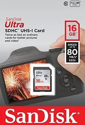 SanDisk Ultra R80 16GB, UHS-I, Class 10