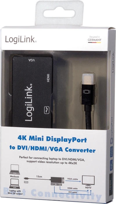 LogiLink 4K Mini DisplayPort auf HDMI/DVI/VGA Adapter