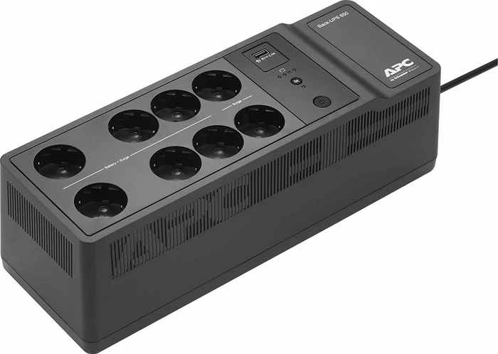 APC Back-UPS, 650VA, Steckdosenleiste, 8x Schuko, USB