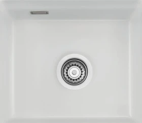 systemceram Kara 42 U/g Unterbau Becken mittig mit Ablauffernbedienung satin