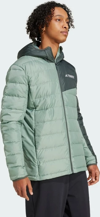 adidas Terrex Multi Light Hooded Daunen Jacke silver green/legend ivy (Herren)