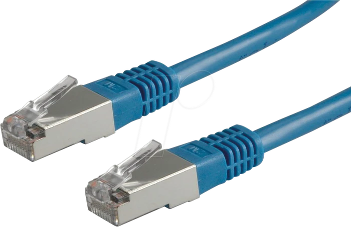 Roline / Secomp Patchkabel, Cat5e, SF/UTP, RJ-45/RJ-45, 1m, blau