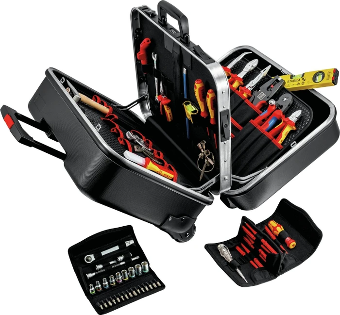 Knipex BIG Twin Move Elektro Handwerkzeugset inkl. Koffer, 65-tlg.