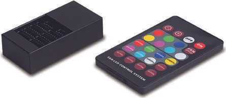 LC-Power LC-CF-RGB-COMBO, LED-Steuerung, Fernbedienung, LED-Strip, 120mm, 2er-Pack