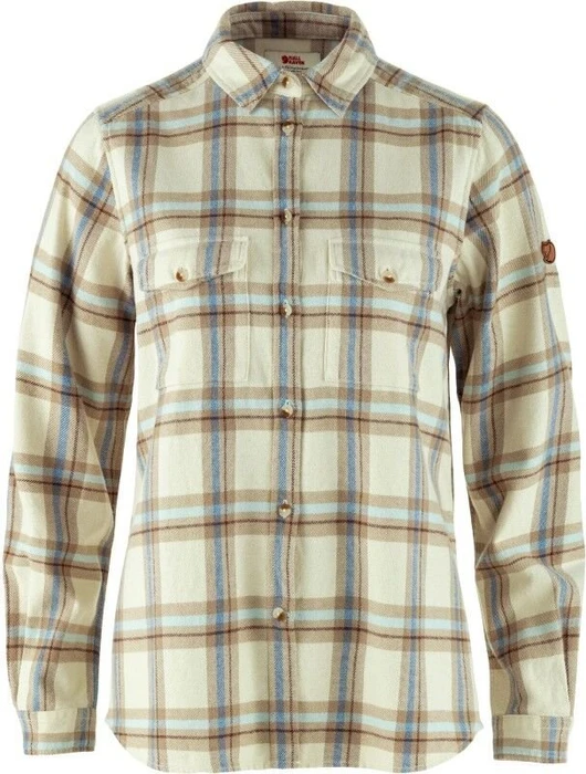 Fjällräven Övik Heavy Flannel Hemd langarm chalk white/fossil (Damen)