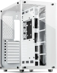 Inter-Tech C-701 Panorama White, weiß, Glasfenster