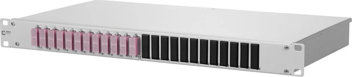 Metz Connect OpDAT fix VIK LWL-Patchpanel SC-D Kupplungen, OM4 violett, 12-Port, 1HE, 1HE
