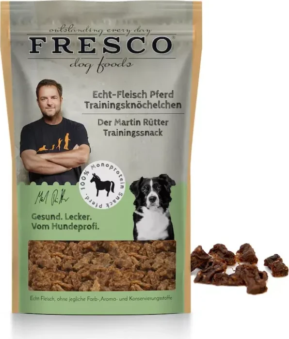 Fresco Dog Martin Rütter Trainingsknöchelchen, Pferd mit Preiselbeeren und Birne, 150g