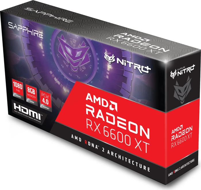 Sapphire Nitro+ Radeon RX 6600 XT, 8GB GDDR6, HDMI, 3x DP, lite retail