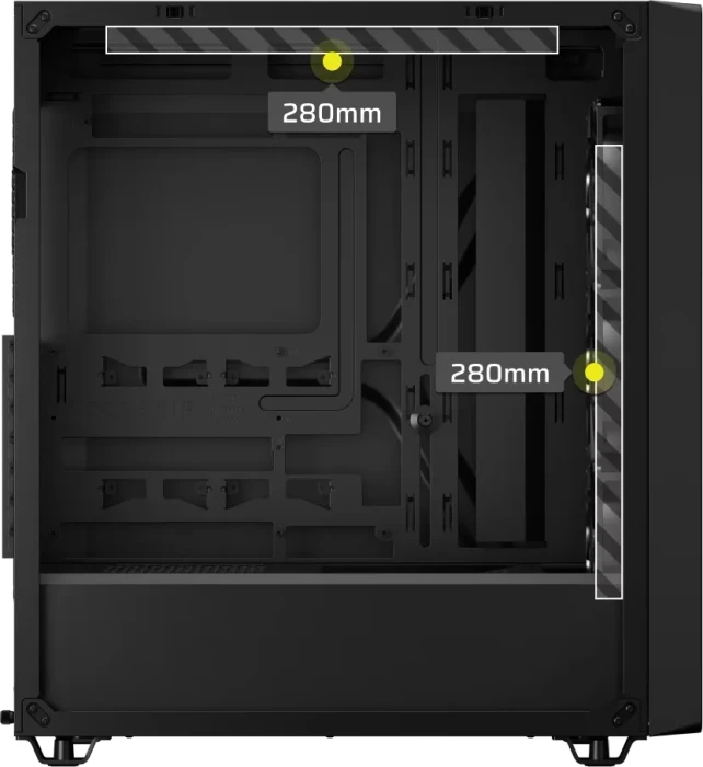 Corsair 3200D RS, schwarz, Glasfenster