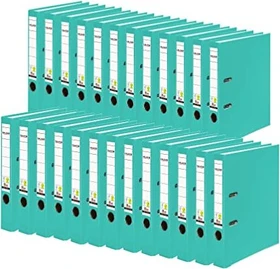 Falken Color Ordner 2-Ring PP, 50mm, A4, türkis, 25er-Pack