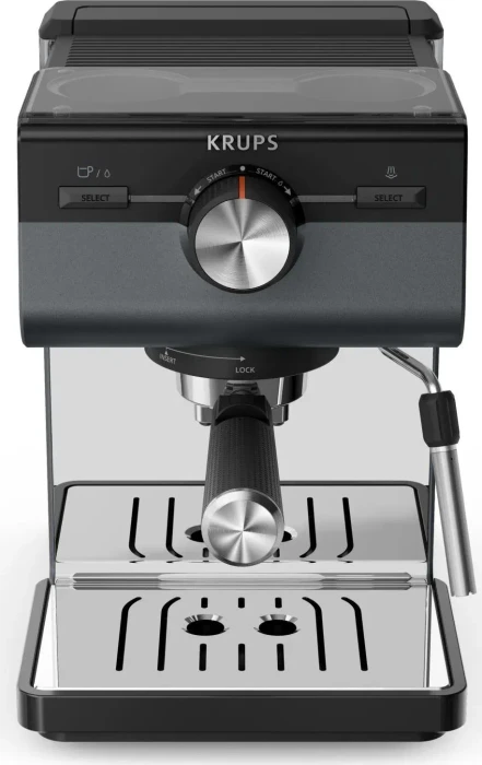 KRUPS XP384G Siebträgermaschine Authentic+ - BULLET GREY Siebträgermaschine