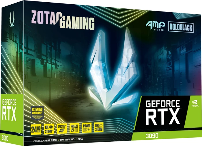 Zotac Gaming GeForce RTX 3090 AMP Core Holo, 24GB GDDR6X, HDMI, 3x DP