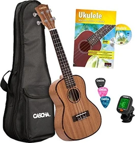 Cascha Konzert Ukulele Mahagoni Set (verschiedene Ausführungen)