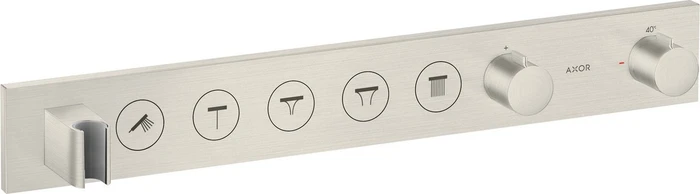 Hansgrohe AXOR ShowerSolutions Thermostatmodul Select 670/90 Unterputz für 5 Verbraucher edelstahloptik