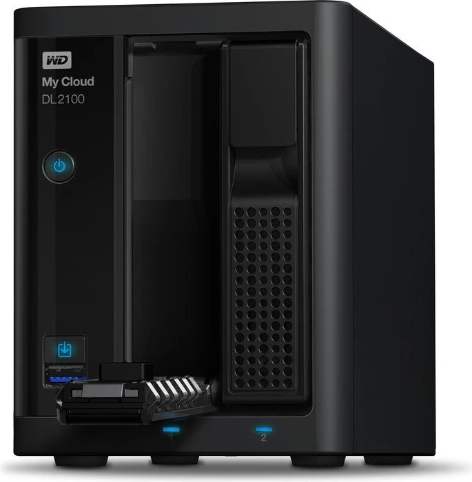 Western Digital My Cloud DL2100, 1GB RAM, 2x RJ-45 1000Base-T, 2x USB-A 3.0