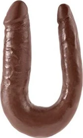 Pipedream King Cock U-Shaped Small Double Trouble brown
