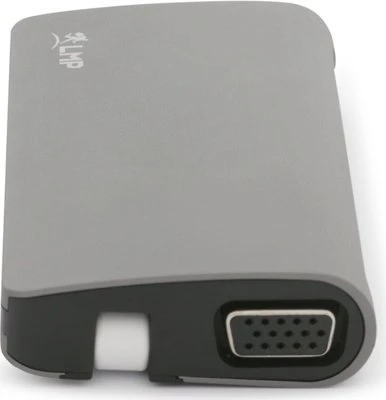 LMP USB-C Travel Dock, 9-Port, USB-C 3.0 [Stecker], space gray