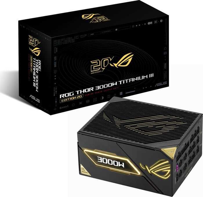ASUS ROG Thor Platinum III Edition 20, ROG-THOR-3000T3-GAMING-EDITION-20, 3000W, ATX 3.1