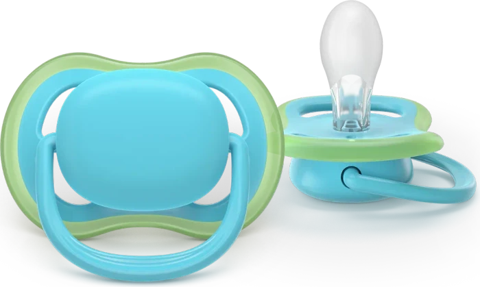Philips Avent SCF087/10 Ultra Air Beruhigungsschnuller, 6-18M, Silikon, blau/grün, 2 Stück