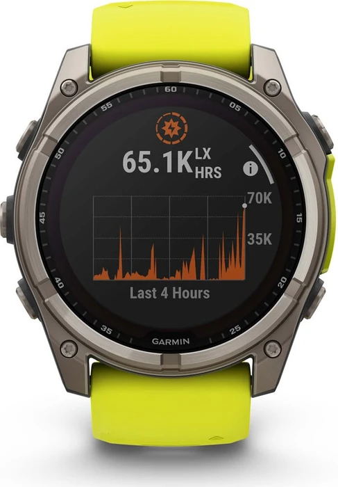Garmin Fenix 8 51mm Sapphire Solar titanium/amp yellow-graphite