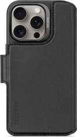 Decoded Leather Detachable Wallet Case für Apple iPhone 16 Pro schwarz