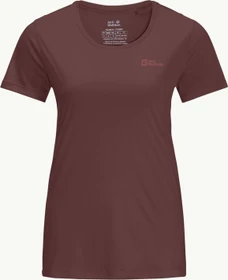 Jack Wolfskin Tech Funktionsshirt kurzarm dark maroon (Damen)