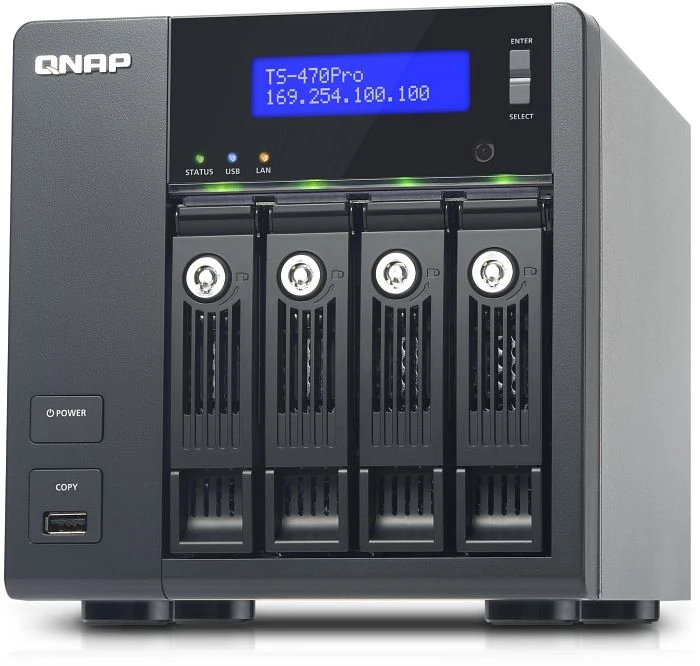 QNAP Turbo Station TS-470 Pro, 2GB RAM, 2x RJ-45 1000Base-T, 2x USB-A 3.0